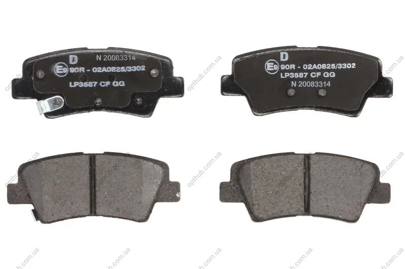 Комплект гальмівних колодок з 4 шт. дисків Delphi LP3587 (фото 1)