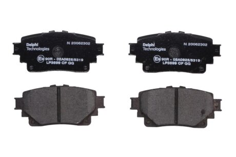 Комплект гальмівних колодок з 4 шт. дисків Delphi LP3599