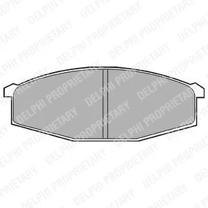 Комплект гальмівних колодок передн, NISSAN 280ZX,ZXT, PATROL GR IV, PATROL III/1, PATROL III/2, URVAN 2.0-4.2D 10.78-06.97 Delphi LP373