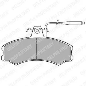 Комплект гальмівних колодок передн, ALFA ROMEO AR 6 CITROEN C25, C35 FIAT DUCATO, TALENTO PEUGEOT J5 1.8-2.5D 11.73-07.94 Delphi LP378 (фото 1)