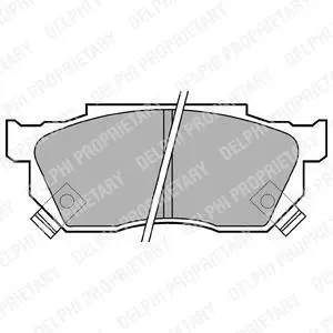 Комплект гальмівних колодок передн, HONDA CIVIC IV, CIVIC V, CRX I, CRX II, JAZZ II, PRELUDE II 1.2-1.8 10.83-10.08 Delphi LP445 (фото 1)