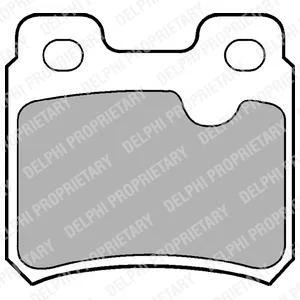Комплект гальмівних колодок задн, OPEL ASCONA C, ASTRA F, CALIBRA A, KADETT E, OMEGA A, SENATOR B, VECTRA A, VECTRA B SAAB 900 II 1.4-3.0 09.84-07.03 Delphi LP586