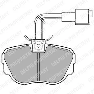 Комплект гальмівних колодок передн, BMW 3 (E30), Z1 1.6-2.7 09.82-06.94 Delphi LP647