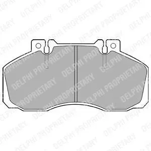 Комплект гальмівних колодок задн/передн, MERCEDES T2/L, T2/LN1, VARIO, VARIO (B667, B670, B668), VARIO (B670), VARIO (B670, B668, B667) 2.3-5.7D 04.77- Delphi LP662 (фото 1)