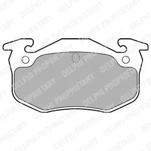 Комплект гальмівних колодок задн, CITROEN SAXO, XSARA, ZX PEUGEOT 106 II, 205 I, 205 II, 206, 306, 309, 309 I, 309 II RENAULT 11, 19 I, 19 I CHAMADE, 19 II, 19 II CHAMADE, 9 1.1-2.0D 04.84- Delphi LP699 (фото 1)