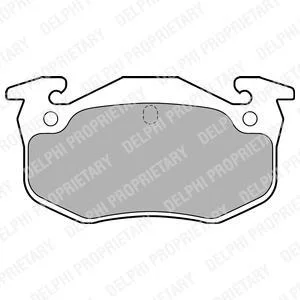 Комплект гальмівних колодок задн, CITROEN SAXO, XSARA, ZX PEUGEOT 106 II, 205 I, 205 II, 206, 306, 309, 309 I, 309 II RENAULT 11, 19 I, 19 I CHAMADE, 19 II, 19 II CHAMADE, 9 1.1-2.0D 04.84- Delphi LP699