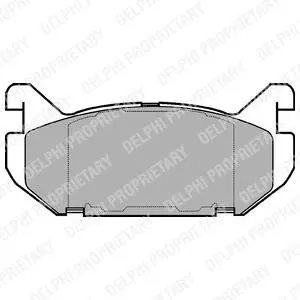 Комплект гальмівних колодок задн, FORD USA PROBE I, PROBE II MAZDA 626 III, 626 IV, MX-6, XEDOS 6 1.6-3.0 11.87-10.99 Delphi LP802 (фото 1)