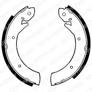 Гальмівна колодка MERCEDES MB (W631), MB (W661) FORD CONSUL, GRANADA, P 100 I HYUNDAI GRACE, H100, SONATA III, SONATA IV NISSAN CABSTAR E, TERRANO II RENAULT MASTER I, TRAFIC 1.4-3.2 01.72- Delphi LS1179