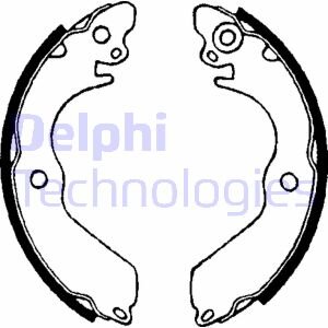 Комплект тормозных колодок из 4 шт. барабанов Delphi LS1649