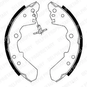 Гальмівна колодка ISUZU CAMPO, D-MAX I, KB, TROOPER I OPEL FRONTERA A, FRONTERA A SPORT 1.9-2.8D 01.83-06.12 Delphi LS1687 (фото 1)