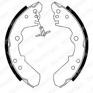 Гальмівна колодка ISUZU CAMPO, D-MAX I, KB, TROOPER I OPEL FRONTERA A, FRONTERA A SPORT 1.9-2.8D 01.83-06.12 Delphi LS1687