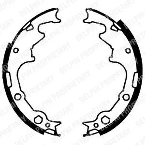 Гальмівна колодка CHRYSLER VOYAGER I, VOYAGER II, VOYAGER III DODGE CARAVAN JEEP CHEROKEE, COMANCHE, WRANGLER I, WRANGLER II, WRANGLER III PLYMOUTH VOYAGER 2.1D-4.0 10.84- Delphi LS1780
