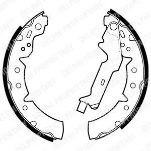 Гальмівна колодка TOYOTA CALDINA, CARINA E VI, COROLLA 1.4-2.0D 04.92-01.02 Delphi LS1883 (фото 1)