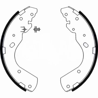 Колодки тормозные барабанные (комплект 4 шт.)) Delphi LS1897