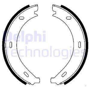 Комплект тормозных колодок из 4 шт. барабанов Delphi LS1902 (фото 1)
