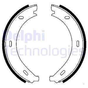 Комплект тормозных колодок из 4 шт. барабанов Delphi LS1902