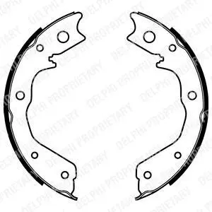 Гальмівна колодка OPEL FRONTERA A, FRONTERA A SPORT, FRONTERA B, MONTEREY A, MONTEREY B 2.0-3.5 08.91-07.04 Delphi LS1928 (фото 1)