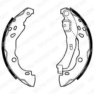 Гальмівна колодка CITROEN JUMPY III DACIA LOGAN, LOGAN II, LOGAN MCV II, SANDERO, SANDERO II NISSAN MICRA IV, NOTE RENAULT CLIO II, CLIO IV, LOGAN I, LOGAN/STEPWAY II 0.9-1.9D 09.98- Delphi LS1929