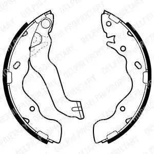 Гальмівна колодка HYUNDAI ACCENT II, COUPE I, ELANTRA III, ELANTRA IV, I30, MATRIX 1.3-2.0D 12.96-12.11 Delphi LS1953 (фото 1)
