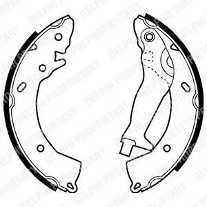 Гальмівна колодка HYUNDAI ELANTRA V, GETZ 1.1-1.8 09.02-12.16 Delphi LS1966