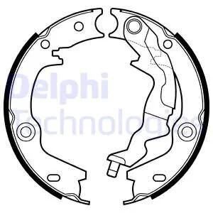 Колодки гальмівні барабанні (комплект 4 шт) Delphi LS2161 (фото 1)