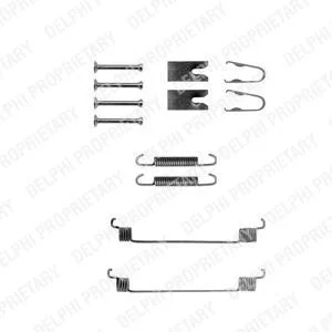 Монтажний набір гальмівної колодки (AP LOCKHEED) FORD FIESTA, FIESTA IV, FIESTA V, FUSION, KA, PUMA, STREET KA MAZDA 121 III, 2, 3 1.0-2.3 08.95-12.12 Delphi LY1291