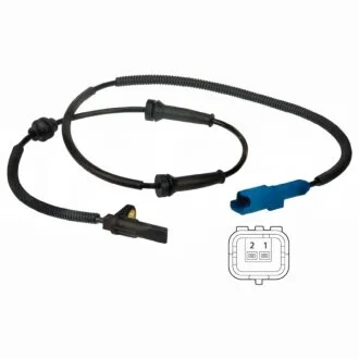 Датчик ABS передн лів/прав DS DS 3 CITROEN C3 AIRCROSS I, C3 AIRCROSS II, C3 II, C3 III, C3 ORIGIN III, C3 PICASSO, C4 CACTUS, C-ELYSEE, DS3 PEUGEOT 2008 I, 207, 208, 208 I 1.0-1.6LPG 02.06- Delphi SS20390