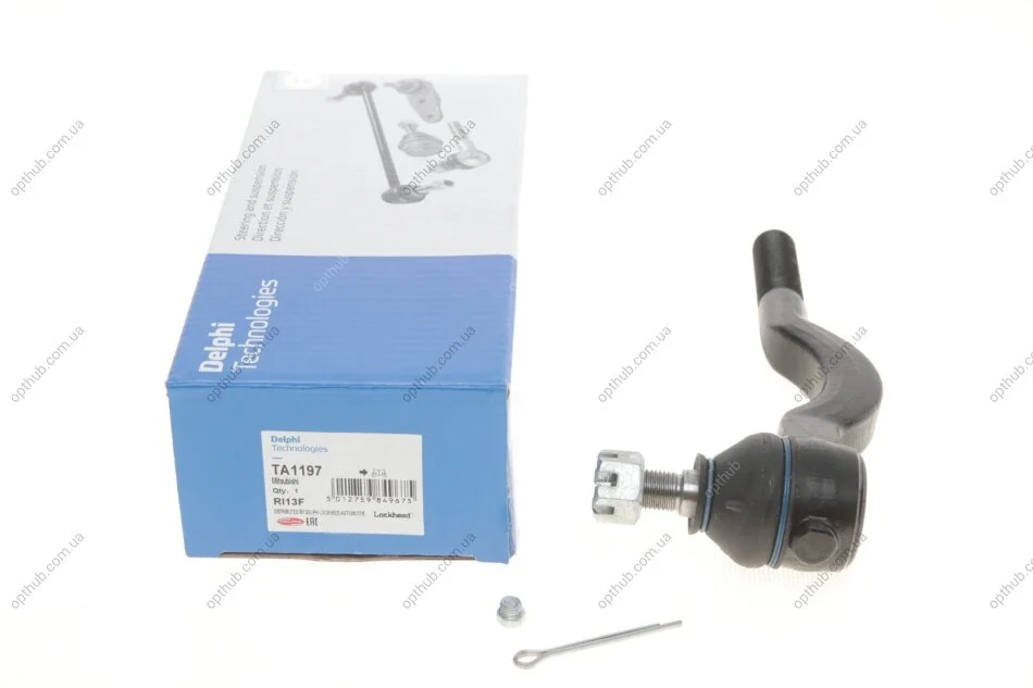 Наконечник тяги рульовой Mitsubishi L 200/Pajero I/Pajero Sport I 82- DELPHI UA63 Delphi TA1197 (фото 1)