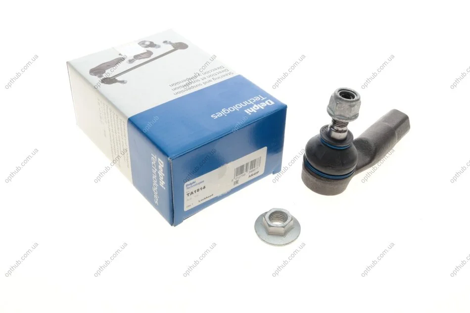 Наконечник тяги рульовой (L) Skoda Octavia II 04-13/SuperB/Yeti 09-17/VW Caddy III/Passat/Touran 0 UA63 Delphi TA1914 (фото 1)