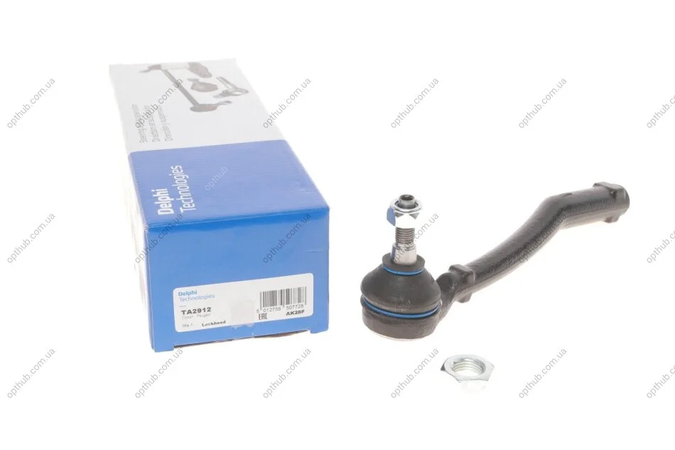 Наконечник тяги рульовой (R) Citroen C3 Picasso 09-/C-Elysse/Peugeot 208/301 12-/Peugeot 207 06-15 UA63 Delphi TA2912 (фото 1)