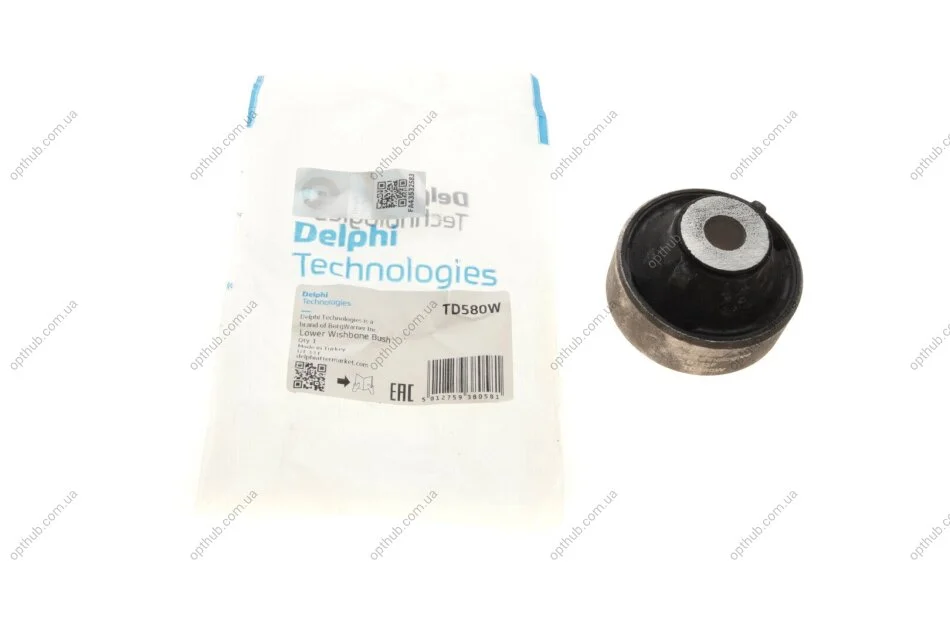 Сайлентблок важеля (переднього/знизу/ззаду) Nissan Micra 02-10/Note 06-13 DELPHI UA63 Delphi TD580W (фото 1)