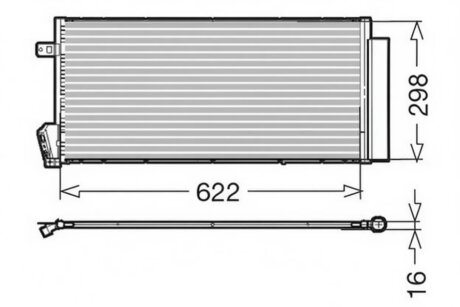 Конденсер кондиціонера FIAT DOBLO 2009 -ua DENSO DCN09018