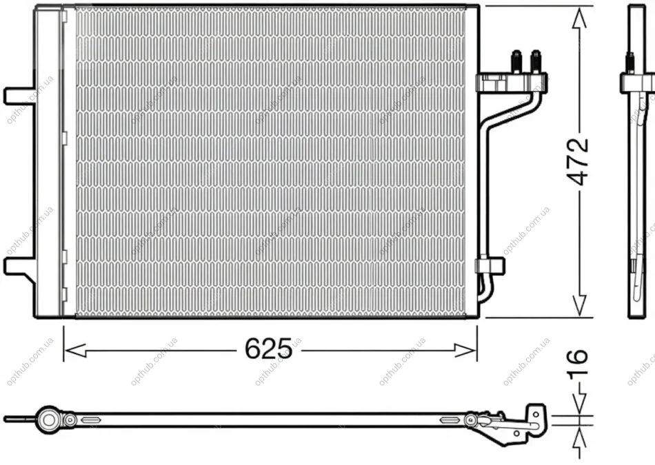 Конденсер кондиціонера DENSO DCN10047 (фото 1)