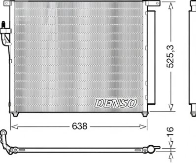 Конденсер кондиционера DENSO DCN10049