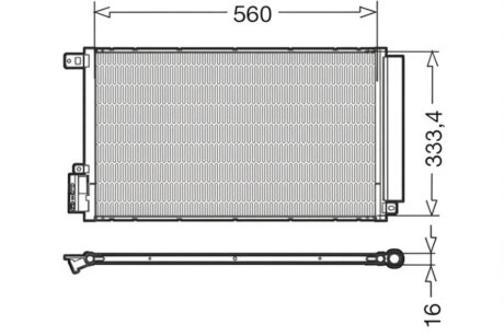 Конденсер кондиціонера ALFA ROMEO MITO 1.4 JUNIOR 78CV / FIAT DOBLO 2009 1.4 -ua DENSO DCN13109