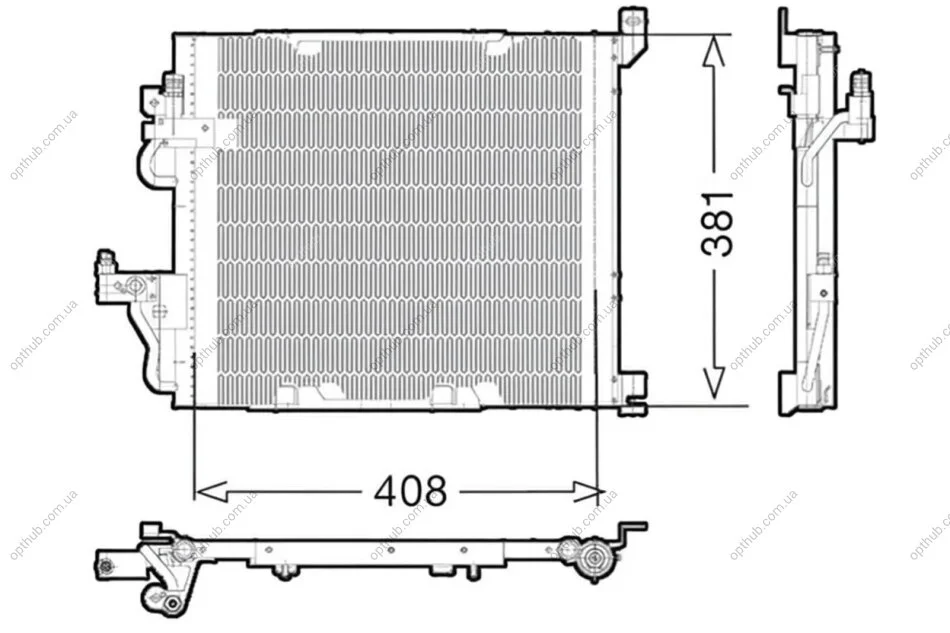 Конденсер кондиціонера OPEL ASTRA H DIESEL -ua DENSO DCN20012 (фото 1)