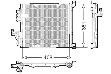 Конденсер кондиціонера OPEL ASTRA H DIESEL -ua DENSO DCN20012