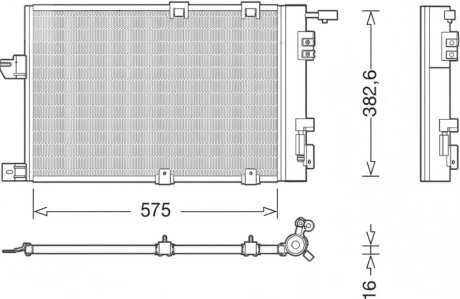 Конденсер кондиціонера OPEL/HOLDEN ASTRA 98- -ua DENSO DCN20038
