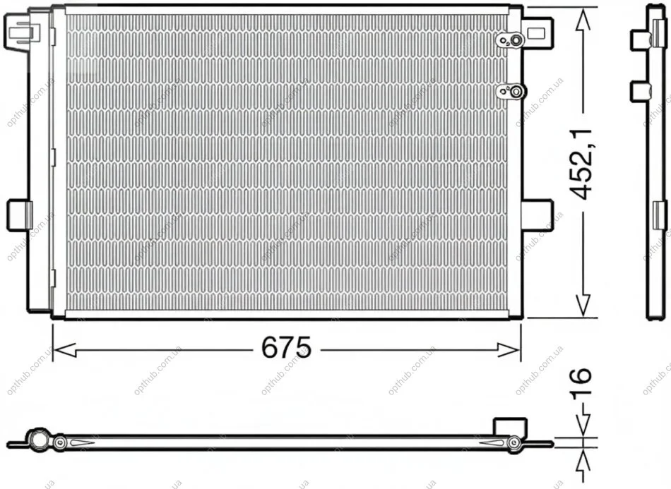 Конденсер кондиціонера VW AMAROK 2.0 TDI 10- -ua DENSO DCN32065 (фото 1)
