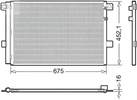 Конденсер кондиціонера VW AMAROK 2.0 TDI 10- -ua DENSO DCN32065
