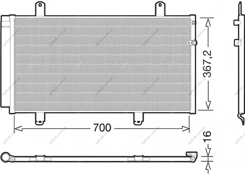Конденсер кондиціонера LEXUS LS 430, ES350 -ua DENSO DCN51004 (фото 1)