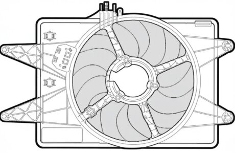 Вентилятор радіатора FIAT DOBLO' 1.9 DIESEL AC -ua DENSO DER09024