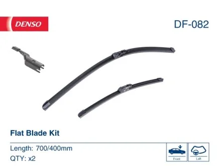 Щітка склоочисника К-Т БЕСКАРКАСНЫЙ 700/400 MM / LHD / TOYOTA PRIUS (W5) (15-) 09/15- -ua DENSO DF-082