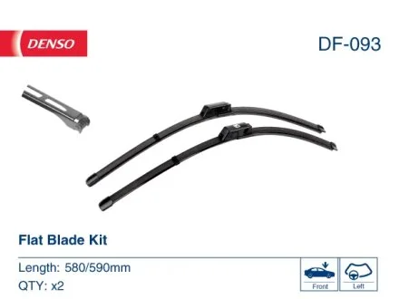 Щітка склоочисника К-Т БЕСКАРКАСНЫЙ / 590/580 MM / LHD / AUDI A8 2002 - 2010 -ua DENSO DF-093