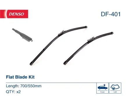 Щітка склоочисника К-Т БЕСКАРКАСНЫЙ / 700/550 MM / LHD / CITROEN C5 III (08-) -ua DENSO DF-401