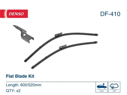 Щітка склоочисника К-Т БЕЗКАРКАСНИЙ / 600/520 MM / LHD / AUDI A5 (F5) (16-) 11/16- -ua DENSO DF-410
