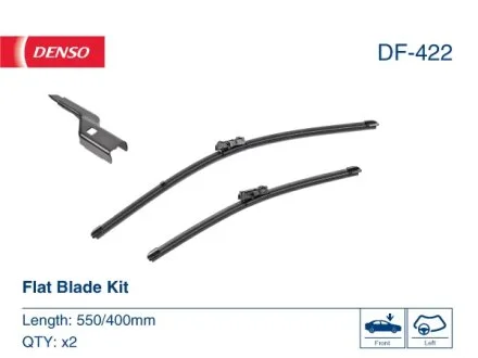 Щітка склоочисника К-Т БЕЗКАРКАСНИЙ / 550/400 MM / LHD / FORD ECOSPORT (12-) 11/16- -ua DENSO DF-422