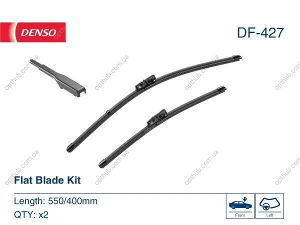 Щетка стеклоочистителя К-Т БЕСКАРКАСНЫЙ / 550/400 MM / LHD / FORD ECOSPORT (12-) 08/12-10/16 DENSO DF-427 (фото 1)