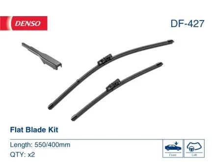 Щітка склоочисника К-Т БЕЗКАРКАСНИЙ / 550/400 MM / LHD / FORD ECOSPORT (12-) 08/12-10/16 -ua DENSO DF-427