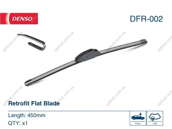Щітка склоочис. 450 безкаркасна (вир-во Denso) DENSO DFR-002 (фото 1)